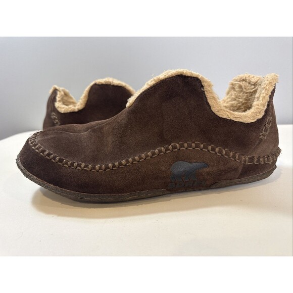 Sorel Manawan Brown Leather Slippers Mens Size 13 NM1466-287 main image 14